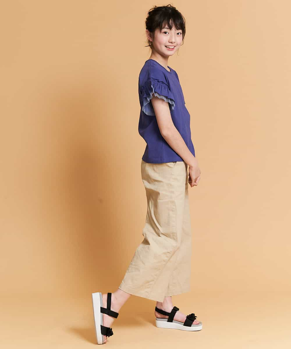 KJKFN33016 a.v.v KIDS(アー・ヴェ・ヴェ) [140-150]【プチプラ】フリルスリーブＴシャツ ミント