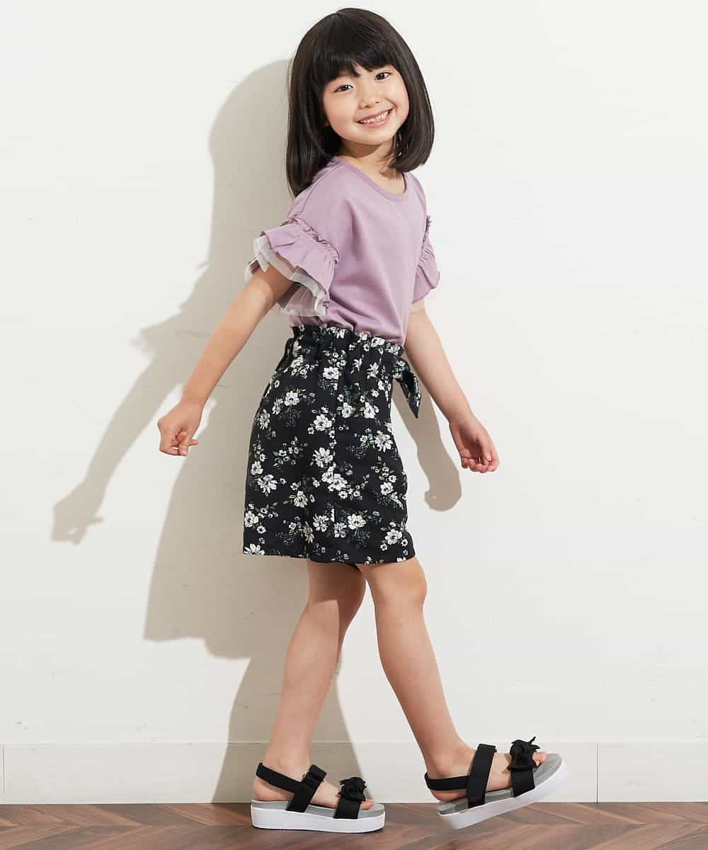 KJKFN33016 a.v.v KIDS(アー・ヴェ・ヴェ) [140-150]【プチプラ】フリルスリーブＴシャツ ミント