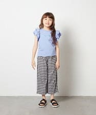 KJKFS83024 a.v.v KIDS(アー・ヴェ・ヴェ) [100-130]【マイルドライナーコラボ】袖フリルロゴカットソー マイルドレッド