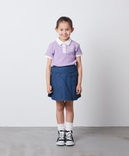 KJKFS84024 a.v.v KIDS(アー・ヴェ・ヴェ) [100-130]【マイルドライナーコラボ】ロゴポロTシャツ マイルドバイオレット