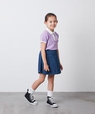 KJKFS84024 a.v.v KIDS(アー・ヴェ・ヴェ) [100-130]【マイルドライナーコラボ】ロゴポロTシャツ マイルドバイオレット