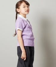 KJKFS84024 a.v.v KIDS(アー・ヴェ・ヴェ) [100-130]【マイルドライナーコラボ】ロゴポロTシャツ マイルドバイオレット