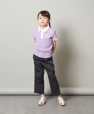 KJKFS84024 a.v.v KIDS(アー・ヴェ・ヴェ) [100-130]【マイルドライナーコラボ】ロゴポロTシャツ マイルドバイオレット