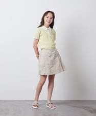 KJKFS84024 a.v.v KIDS(アー・ヴェ・ヴェ) [100-130]【マイルドライナーコラボ】ロゴポロTシャツ マイルドバイオレット