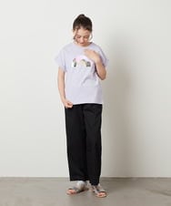 KJKFV46019 a.v.v KIDS(アー・ヴェ・ヴェ) [100-130]スパンコールＴシャツ ホワイト