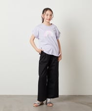 KJKFV46019 a.v.v KIDS(アー・ヴェ・ヴェ) [100-130]スパンコールＴシャツ ホワイト