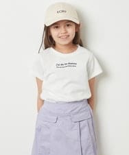 KJKGT06024 a.v.v KIDS(アー・ヴェ・ヴェ) [140-150]ロゴ刺繍Ｔシャツ ブラック