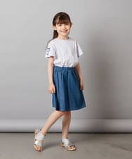 KJKGV14016 a.v.v KIDS(アー・ヴェ・ヴェ) [100-130]【WEB限定】袖レースアップリボンＴシャツ ラベンダー