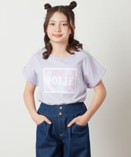 KJKGV40019 a.v.v KIDS(アー・ヴェ・ヴェ) [100-130]スパンコールTシャツ ホワイト