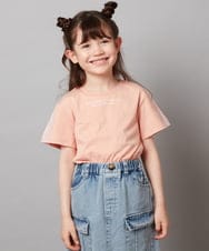 KJKGX08016 a.v.v KIDS(アー・ヴェ・ヴェ) [160]ギンガムスリーブﾞTシャツ ホワイト