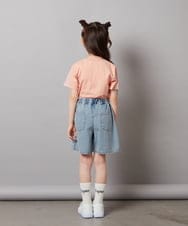 KJKGX08016 a.v.v KIDS(アー・ヴェ・ヴェ) [160]ギンガムスリーブﾞTシャツ ホワイト