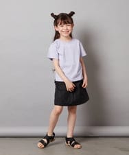 KJKGX08016 a.v.v KIDS(アー・ヴェ・ヴェ) [160]ギンガムスリーブﾞTシャツ ホワイト