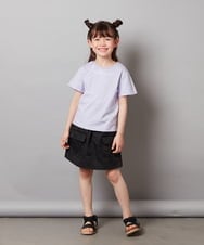 KJKGX08016 a.v.v KIDS(アー・ヴェ・ヴェ) [160]ギンガムスリーブﾞTシャツ ホワイト