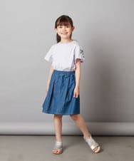 KJKGX14024 a.v.v KIDS(アー・ヴェ・ヴェ) [160]【WEB限定】袖レースアップリボンＴシャツ ホワイト