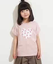 KJKHM03024 a.v.v KIDS(アー・ヴェ・ヴェ) [100-130]【接触冷感】リバーシブル スパンコールTシャツ ピンク