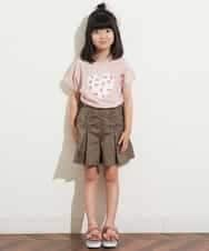 KJKHM03024 a.v.v KIDS(アー・ヴェ・ヴェ) [100-130]【接触冷感】リバーシブル スパンコールTシャツ ピンク