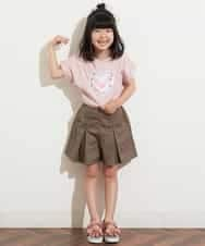 KJKHM03024 a.v.v KIDS(アー・ヴェ・ヴェ) [100-130]【接触冷感】リバーシブル スパンコールTシャツ ピンク