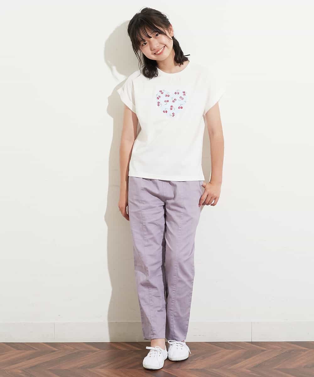 KJKHM03024 a.v.v KIDS(アー・ヴェ・ヴェ) [100-130]【接触冷感】リバーシブル スパンコールTシャツ ピンク