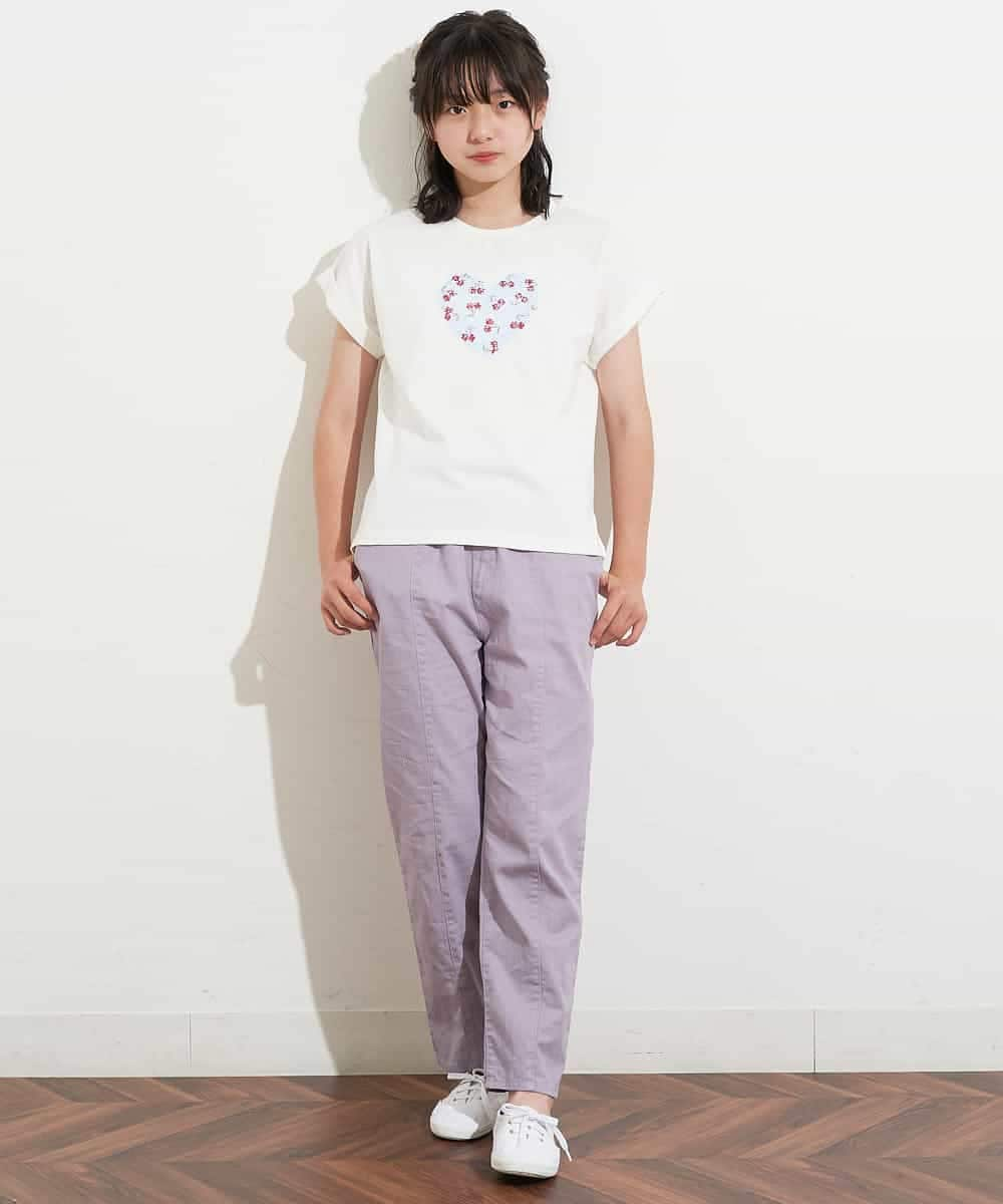 KJKHM03024 a.v.v KIDS(アー・ヴェ・ヴェ) [100-130]【接触冷感】リバーシブル スパンコールTシャツ ピンク