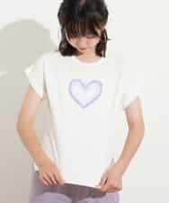 KJKHM03024 a.v.v KIDS(アー・ヴェ・ヴェ) [100-130]【接触冷感】リバーシブル スパンコールTシャツ ピンク