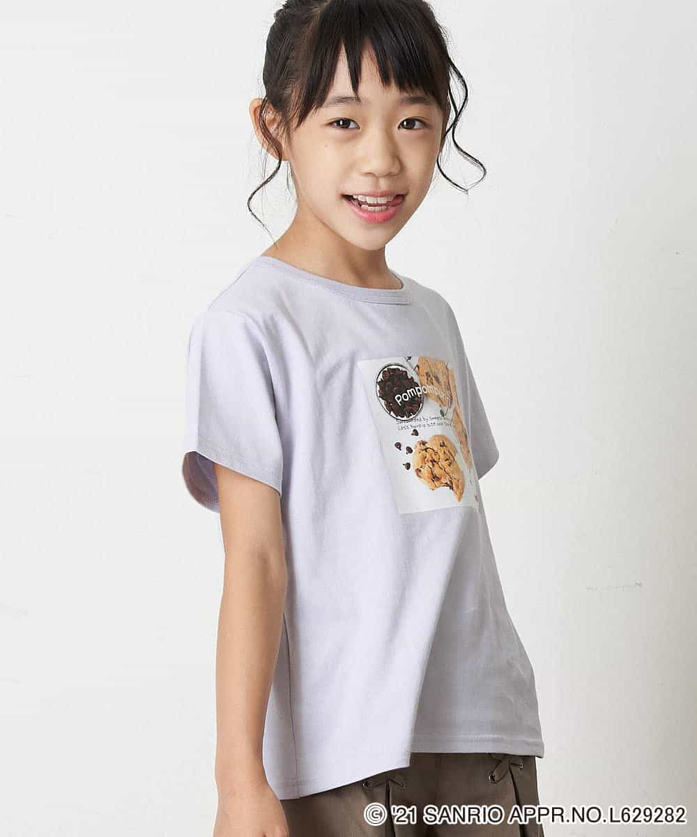 KJKHM82024 a.v.v KIDS(アー・ヴェ・ヴェ) [100-130]【数量限定】サンリオコラボTシャツ[WEB限定サイズ] ライトブルー（ポムポムプリン）