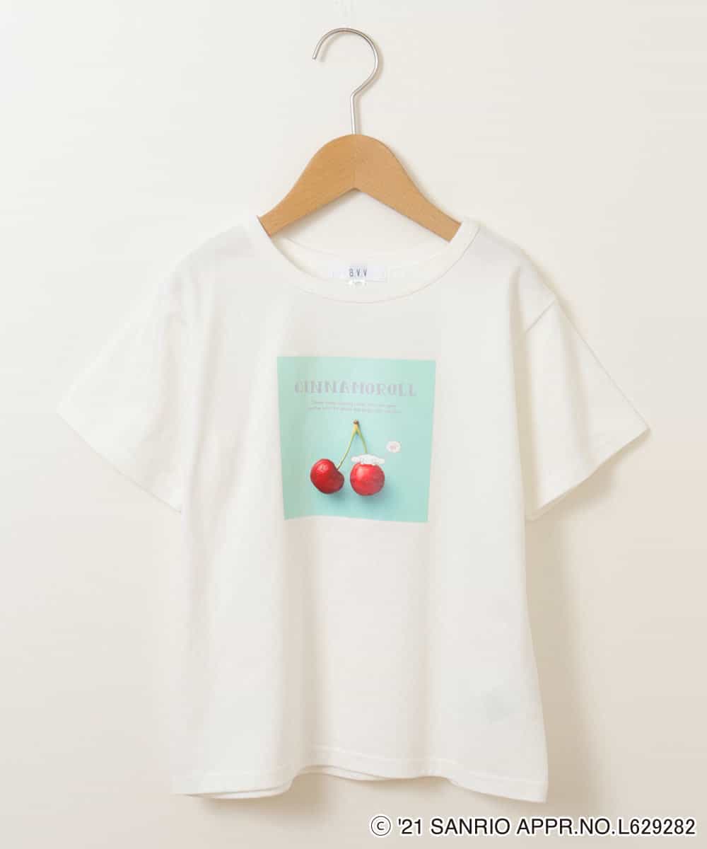 KJKHM82024 a.v.v KIDS(アー・ヴェ・ヴェ) [100-130]【数量限定】サンリオコラボTシャツ[WEB限定サイズ] ライトブルー（ポムポムプリン）