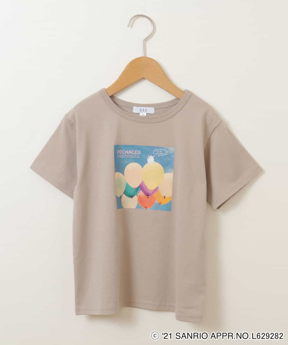 KJKHM82024 a.v.v KIDS(アー・ヴェ・ヴェ) [100-130]【数量限定】サンリオコラボTシャツ[WEB限定サイズ] ライトブルー（ポムポムプリン）