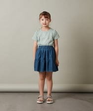 KJKHS26019 a.v.v KIDS(アー・ヴェ・ヴェ) [100-130]ラインストーンロゴオフショルＴシャツ ホワイト