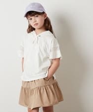 KJKHU21029 a.v.v KIDS(アー・ヴェ・ヴェ) [160]袖シアーフーディTシャツ ブラック