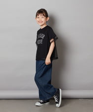 KJKHV29019 a.v.v KIDS(アー・ヴェ・ヴェ) [120-130]チュールレイヤードTシャツ ブラック