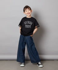 KJKHV29019 a.v.v KIDS(アー・ヴェ・ヴェ) [120-130]チュールレイヤードTシャツ ブラック