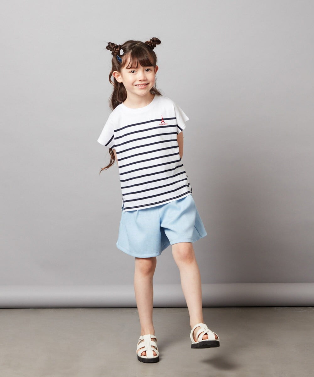 KJKHV71024 a.v.v KIDS(アー・ヴェ・ヴェ) [110-130]ボーダーTシャツ ネイビー