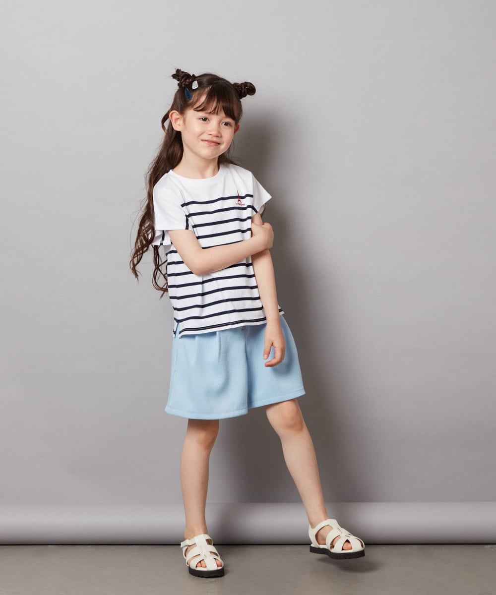 KJKHV71024 a.v.v KIDS(アー・ヴェ・ヴェ) [110-130]ボーダーTシャツ ネイビー