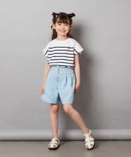 KJKHV71024 a.v.v KIDS(アー・ヴェ・ヴェ) [110-130]ボーダーTシャツ ネイビー