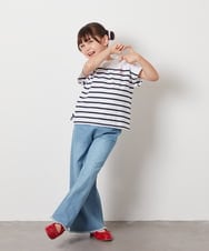 KJKHV71024 a.v.v KIDS(アー・ヴェ・ヴェ) [110-130]ボーダーTシャツ ネイビー