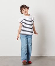 KJKHV71024 a.v.v KIDS(アー・ヴェ・ヴェ) [110-130]ボーダーTシャツ ネイビー