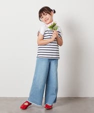 KJKHV71024 a.v.v KIDS(アー・ヴェ・ヴェ) [110-130]ボーダーTシャツ ネイビー