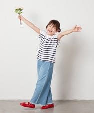 KJKHV71024 a.v.v KIDS(アー・ヴェ・ヴェ) [110-130]ボーダーTシャツ ネイビー