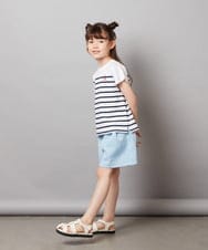 KJKHV71024 a.v.v KIDS(アー・ヴェ・ヴェ) [110-130]ボーダーTシャツ ネイビー