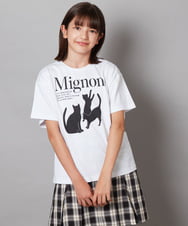 KJKHW26024 a.v.v KIDS(アー・ヴェ・ヴェ) [140-150]【接触冷感】アソートアートゆるＴシャツ ホワイト