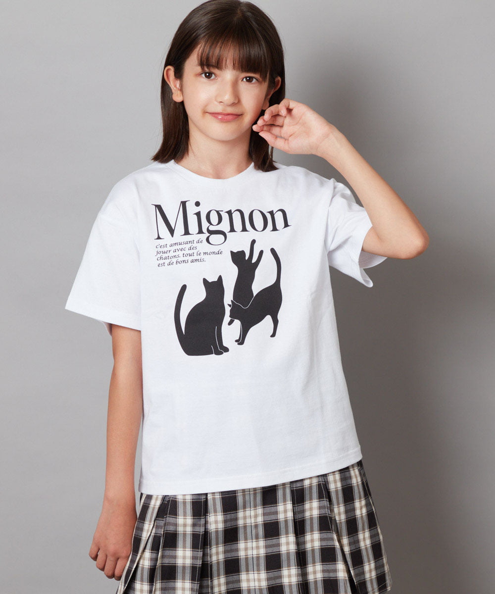 KJKHW26024 a.v.v KIDS(アー・ヴェ・ヴェ) [140-150]【接触冷感】アソートアートゆるＴシャツ ホワイト