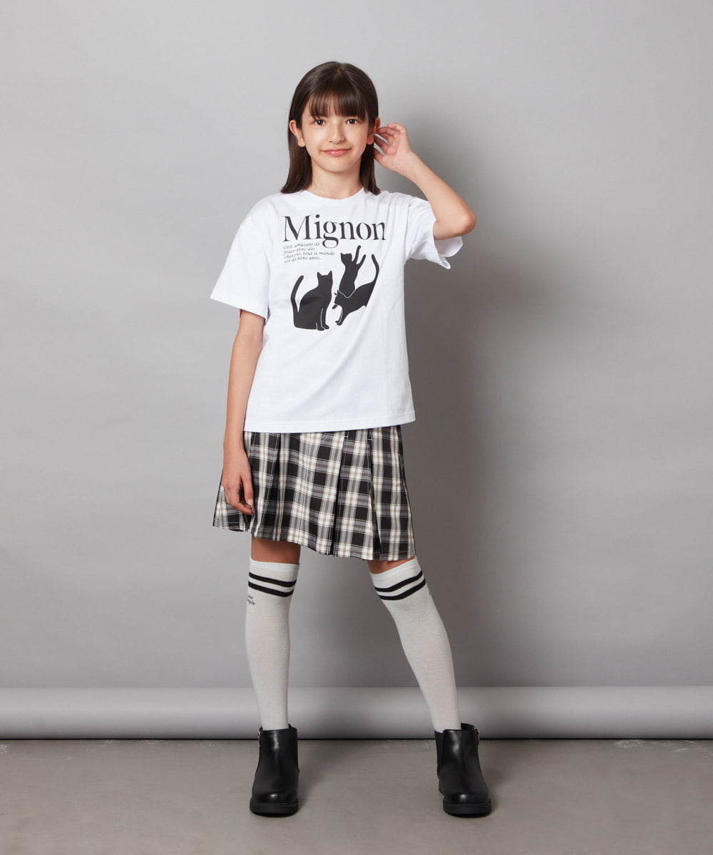 KJKHW26024 a.v.v KIDS(アー・ヴェ・ヴェ) [140-150]【接触冷感】アソートアートゆるＴシャツ ホワイト