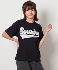 KJKHW26024 a.v.v KIDS(アー・ヴェ・ヴェ) [140-150]【接触冷感】アソートアートゆるＴシャツ ブラック