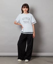 KJKHX29029 a.v.v KIDS(アー・ヴェ・ヴェ) [160]チュールレイヤードTシャツ ライトブルー