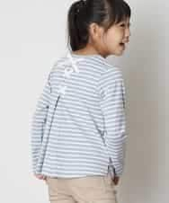 KJKJM34019 a.v.v KIDS(アー・ヴェ・ヴェ) [100-130]【カットソー人気No.1】バックレースアップカットソー ライトブルー