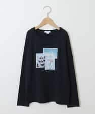 KJKJN20024 a.v.v KIDS(アー・ヴェ・ヴェ) [140-150]【毛玉になりにくい】アソートプリントTシャツ ネイビー