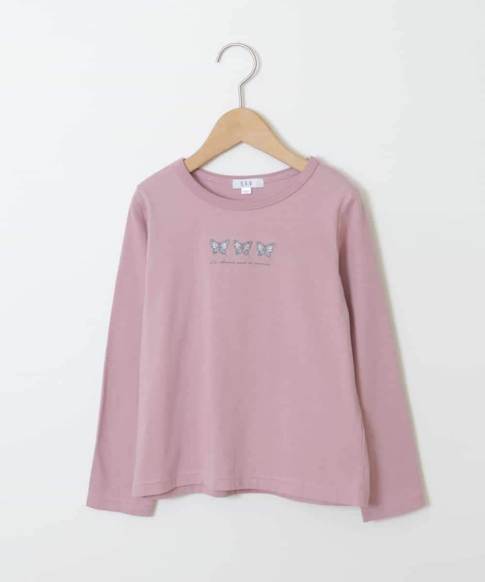 KJKJN20024 a.v.v KIDS(アー・ヴェ・ヴェ) [140-150]【毛玉になりにくい】アソートプリントTシャツ ラベンダー