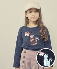 KJKJP31019 a.v.v KIDS(アー・ヴェ・ヴェ) [100-130]スパンコールアソート長袖Tシャツ ネイビー