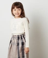 KJKJS36029 a.v.v KIDS(アー・ヴェ・ヴェ) [100-130]カップケーキ刺繍ロンＴ アイボリー