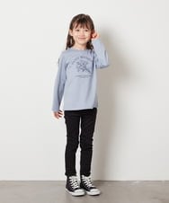 KJKJV40014 a.v.v KIDS(アー・ヴェ・ヴェ) [100-130]フラワーモチーフプリントロンＴ ライトブルー